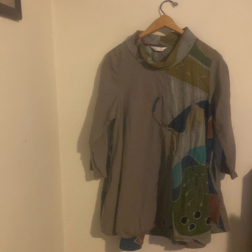 Mao mam piece, gray, green, and blue new no tags